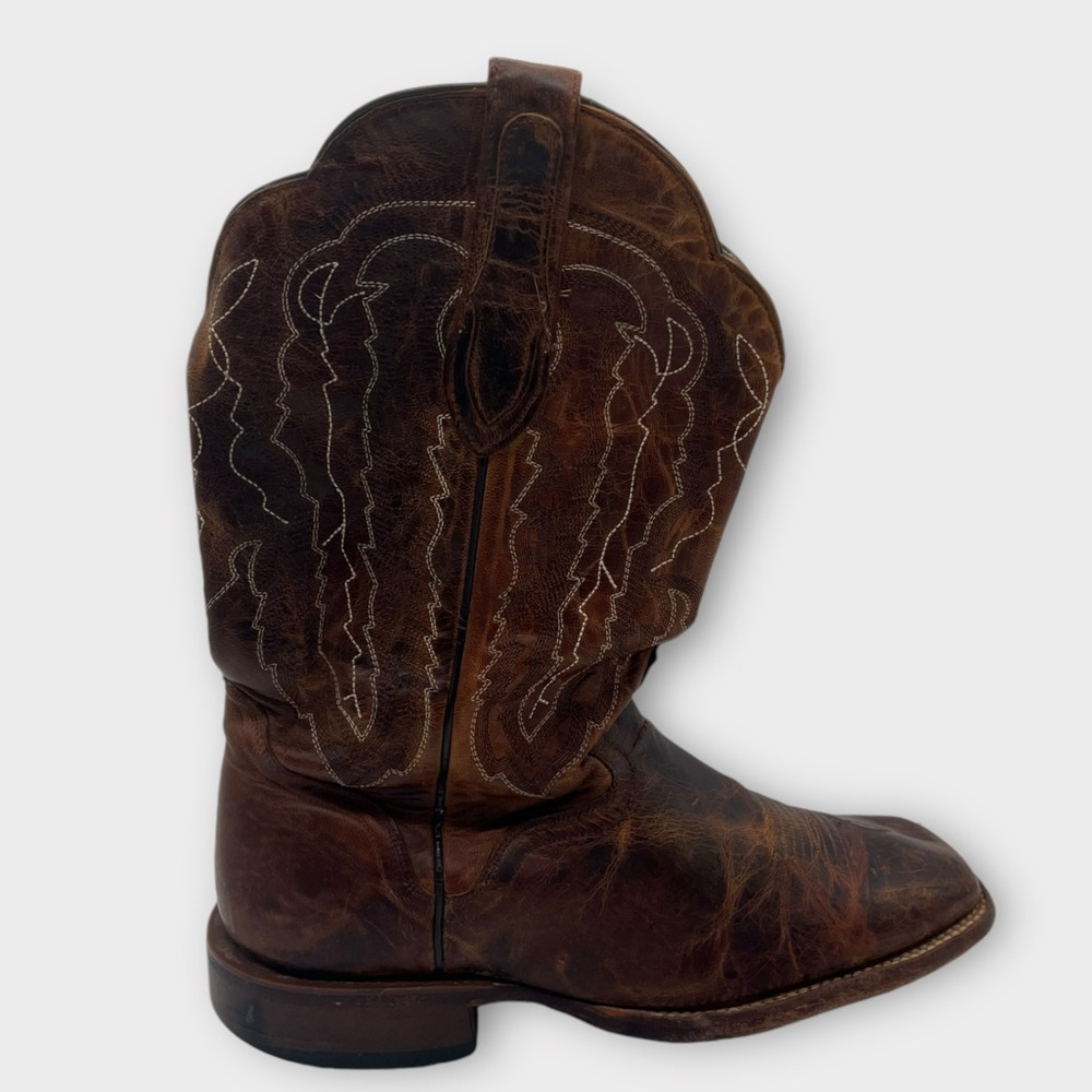 J.B. Dillon Distressed Brown Western Boots